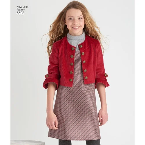 Lace-Up JacketsNew Look Child/Teen Outfit N6592
